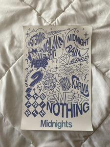 The Blue Midnights Song Print