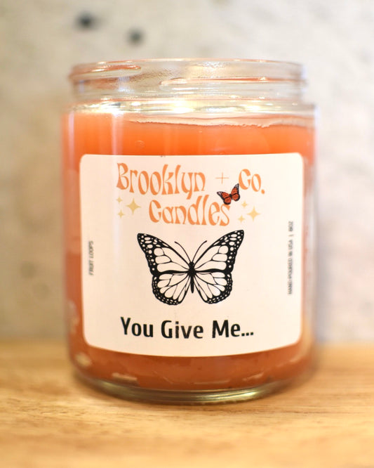 Butterflies Secret Message Candle